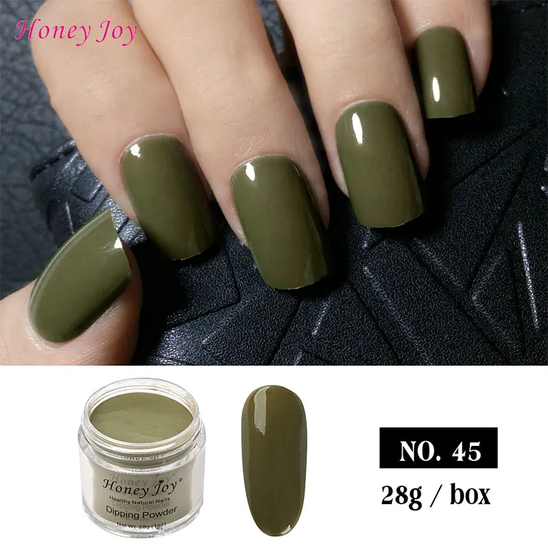 

28g/Box #45 Army Green Dip Powder Nails Dipping Nails Get Stronger Natural Long-lasting Nail No UV Light Needed Safe Odorless