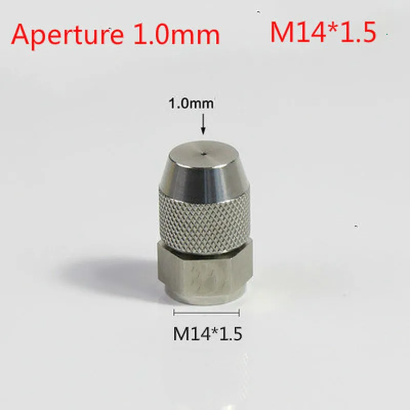 stainless steel nozzle dust reduction spray Atomizing Spray Nozzle 1/4 m14x1.5 adjustable fog gun nozzle 0.8mm 1mm 1.2mm 1.5mm
