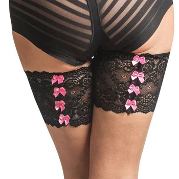 

2pcs summer women's sexy lace thigh cover anti thigh friction bandage Flower Bow sports warm support Leg Sleeves Thigh