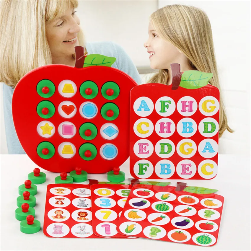 

Kids Party Game Wooden Memory Chess Match Stick Training Block Board Game Montessori Brain Teaser Education Toys for Children
