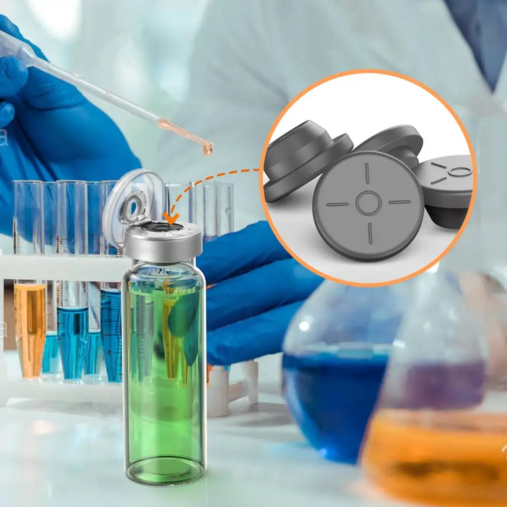 Butyl Stoppers Mushroom lab bottle stopper 20mm For Glass Vial and Liquid Culture Jars Can Be Sterilized by Steam and Repeated Used