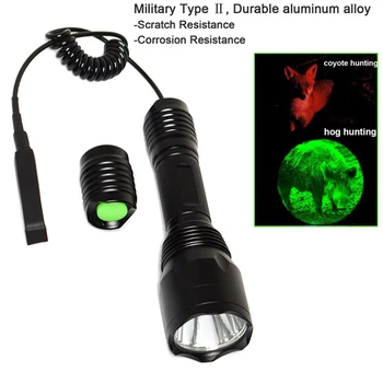 

Red green blue led spotlight flashlight bright bright long-range lighting flashlight outdoor with wire-controlled portable lamp