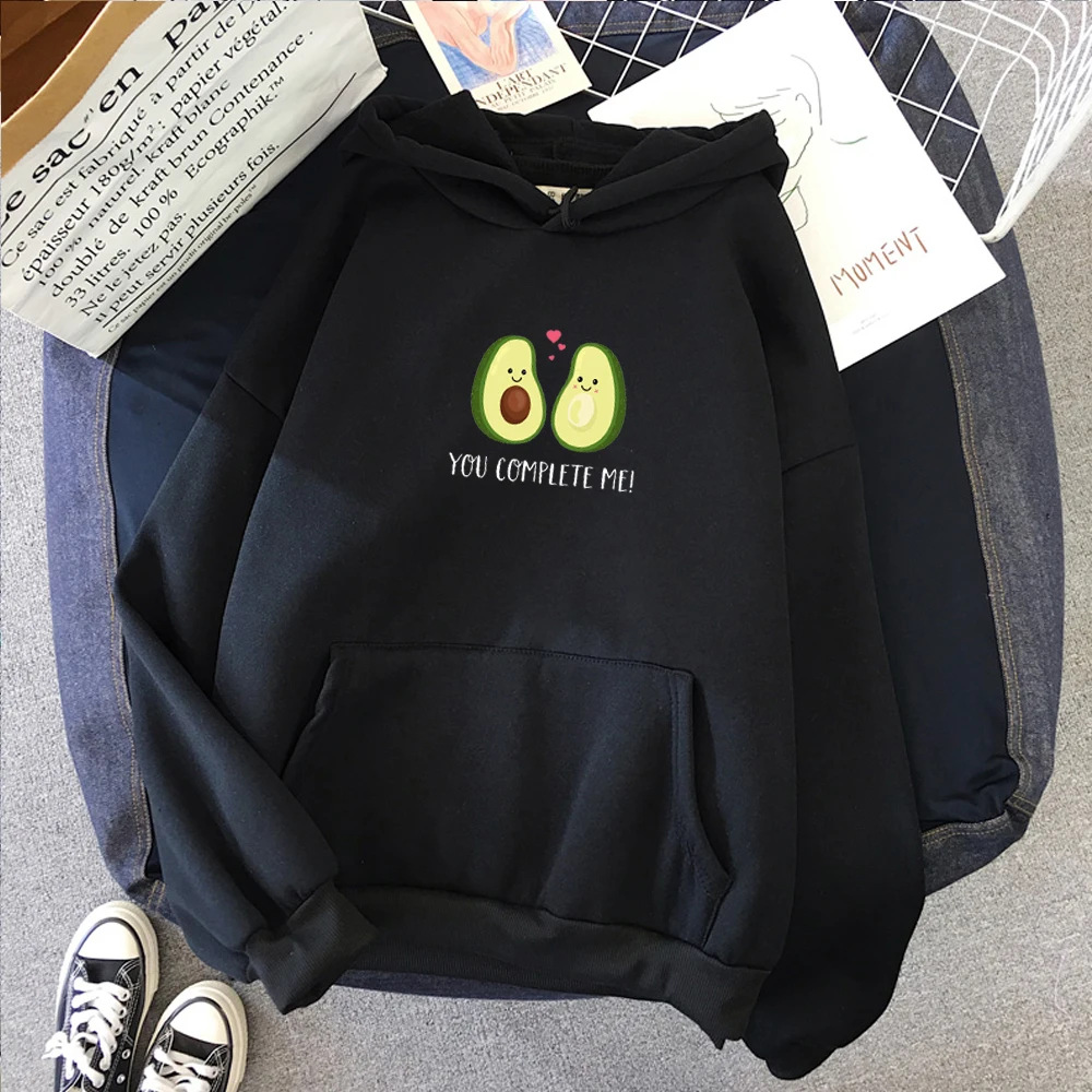 

Cartoon Avocado Sweatshirt Hoodie Kawaii Print Top Fashion Women Hoodie Personality Ladies Sweatshirt