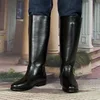 Botas ecuestres largas de malla para hombre, botines militares de cuero de vaca de felpa, estilo Retro, para primavera y otoño ► Foto 2/6