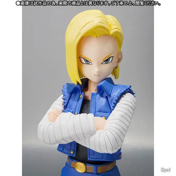 Модель из мультфильма Dragon Ball Z СВЧ Dragon Ball Z киборг № 18 супер стильная футболка с изображением персонажей видеоигр в штучной упаковке Гараж Комплект украшения