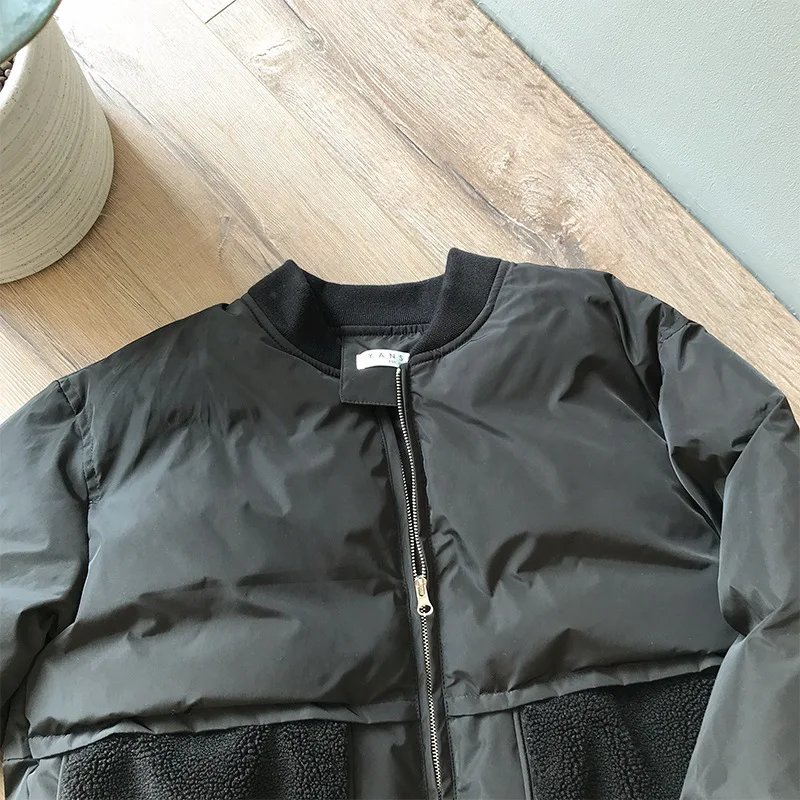 OCEANLOVE Big Pockets Solid Warm Parkas Zipper Winter Jacket Women All Match O Neck Thick Vintage Coat Fashion 13143
