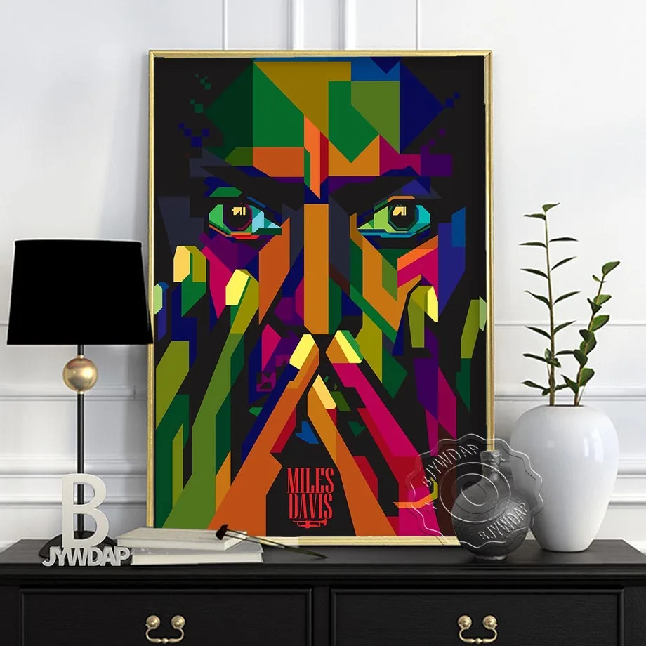Poster musicale Miles Davis 1(1) su tela, decorazione per camera da letto, sport, ufficio, camera da letto, regalo, senza cornice, 30 x 45 cm