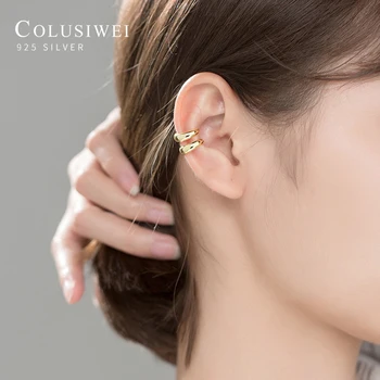 

Colusiwei Hot Sale 925 Sterling Silver C Shape Clips Earring for Women Simple Geometric Earring Fine Jewelry Without Pierced Ear