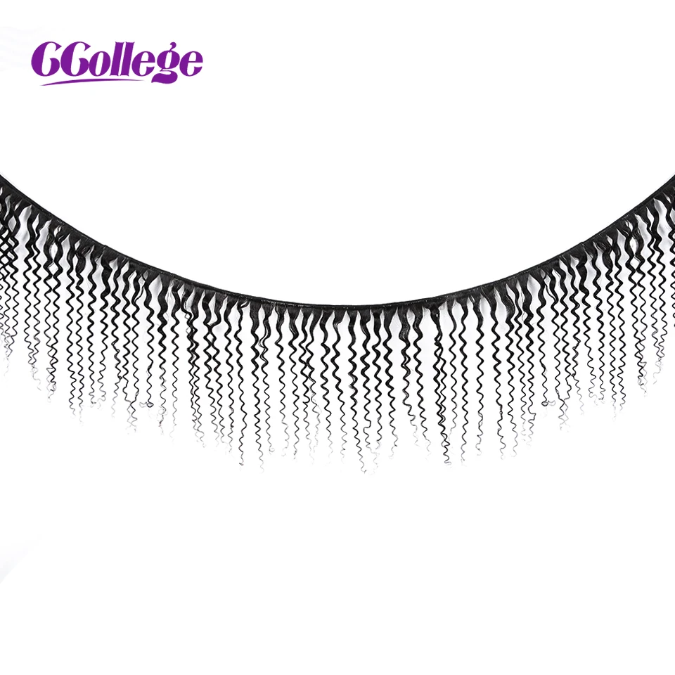  CCollege Kinky Curly Bundles Brazilian Human Hair Weave 1PCS Non Remy Natural Color Hair Extensions