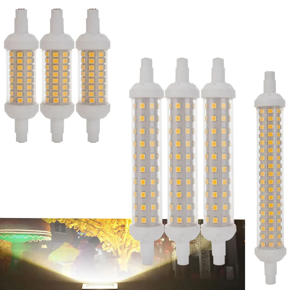 10 шт./лот диммируемая лампочка R7S LED Corn 2835 SMD 78 мм 118 135 свет Вт 15 20 заменяемая