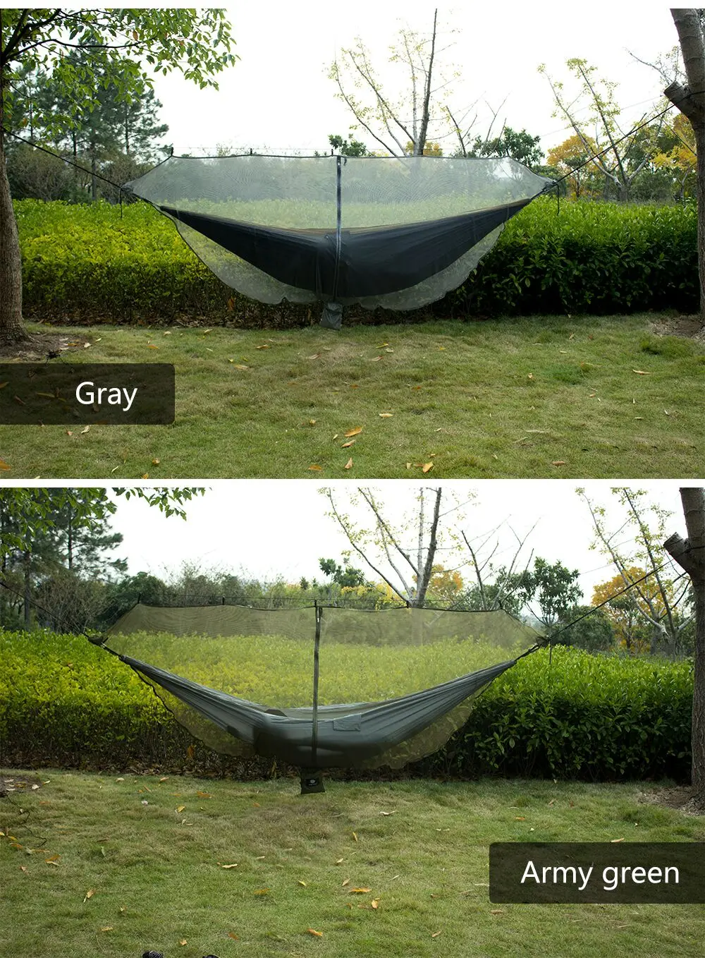 Outdoor Hammock Mosquito Net Travel Portable Double Person Foldable Separating Mosquito Bed Net, Hammock(not included)