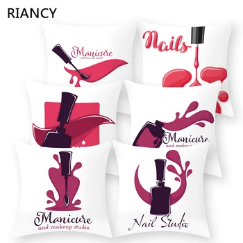 

Nail Polish Pattern Decorative Cushions Pillowcase Polyester Cushion Cover Throw Pillow 45*45 Sofa Decoration Pillowcover 40859