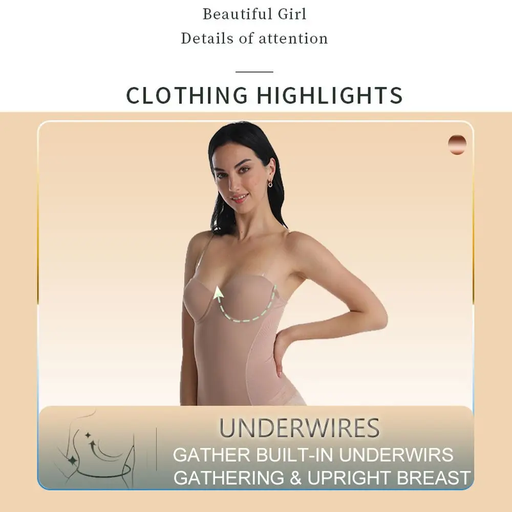 Women Body Shapewear Lace Underwear Bodysuits Corset Female Sexy Lingerie Postpartum Buttocks Lift Abdomen Chest Support Bras