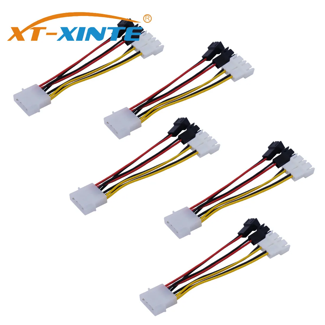 5/10pcs 4pin For Molex To 3pin Fan Power Cable Adapter Connector 12v
