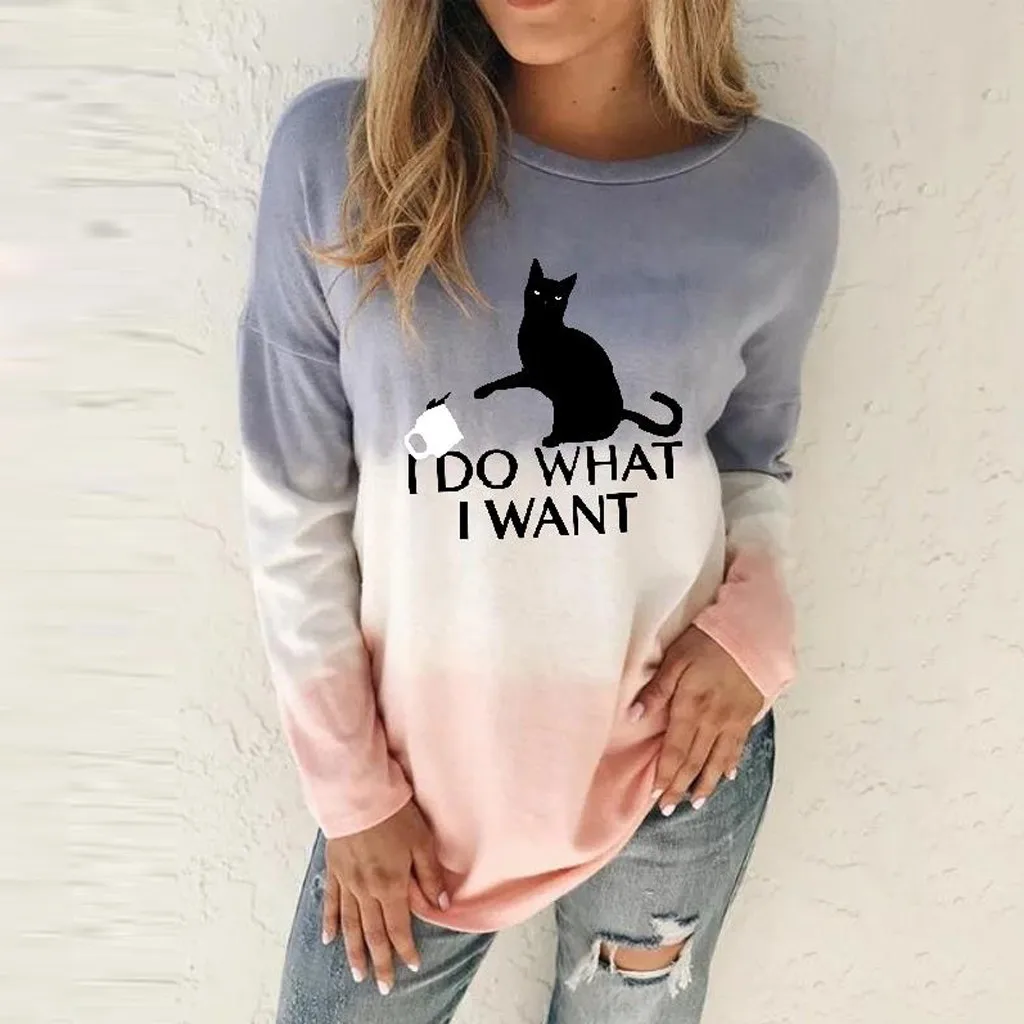 

Womens Tunic Blouses 5xl Big Size Spring 2020 Long Sleeve Cartoon Cat Letter Print Clothes Casual Pullover Large Blouses Blusas