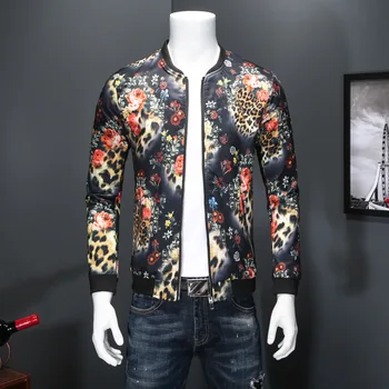 

Newest Spring and Autumn Garment 2019 Men's Digital Printing Fashion Men's Fashion Style Mens Bomber Jackets Colorful Printed