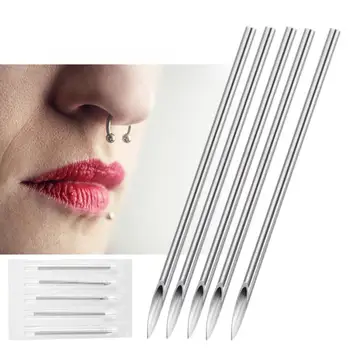 

6 Types 100Pcs Piercing Needles Sterile Disposable Tattoo Body Piercing Needles for Nose Ear Lip 14G 15G 16G 17G 18G 20G
