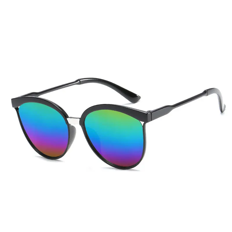 HUHAITANG Винтаж Кошачий Глаз Солнцезащитные очки женские s сексуальные большие солнцезащитные очки женские роскошные негабаритные уличные пластиковые очки брендовый дизайнер - Цвет линз: Colorful