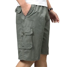 Новые спортивные хлопковые однотонные мужские свободные повседневные шорты брюки мужские повседневные шорты свободные шорты мужские короткие штаны Большие размеры