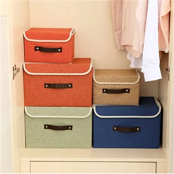 

Washable Storage Box With Lids Household Toy Snacks Sundries Organizer Basket Storage Boxes Cloth Storage Box Non Woven Fabric
