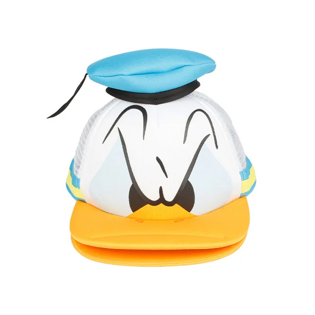Disney Donald Fauntleroy Duck Peaked Cap  Cartoon Don Cutout Hat Travel Don Sun Hat Gifts for Children Girls