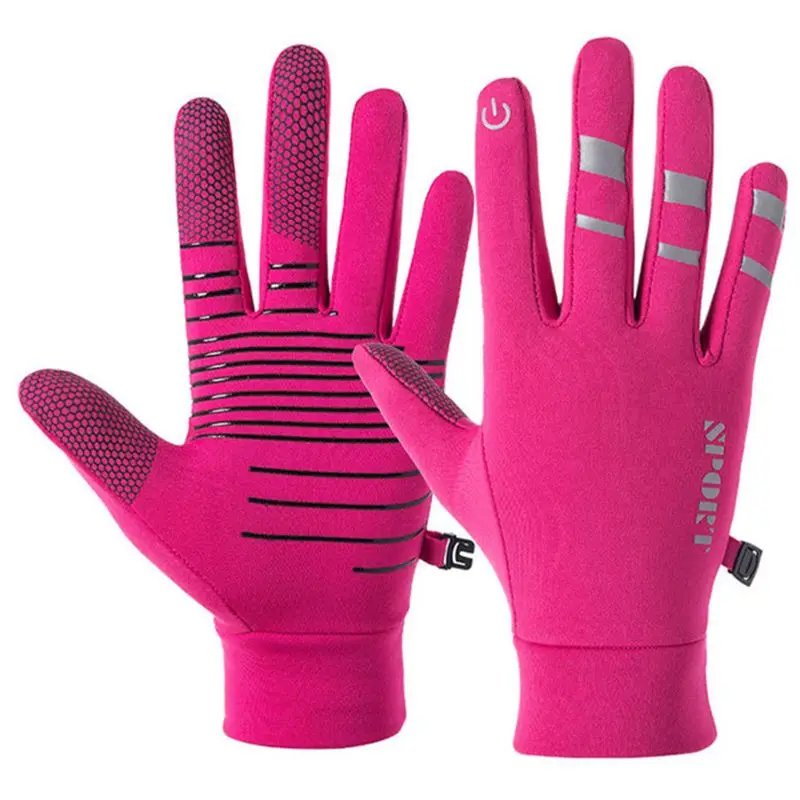 Мужские и женские уличные Верховые перчатки светящиеся ветрозащитные перчатки с сенсорным экраном 831C - Цвет: PK-M