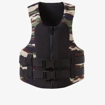 

Adult Children Camouflage Lifejacket Unisex Lifesaving Buoyancy Vest for Swimming Water Sports