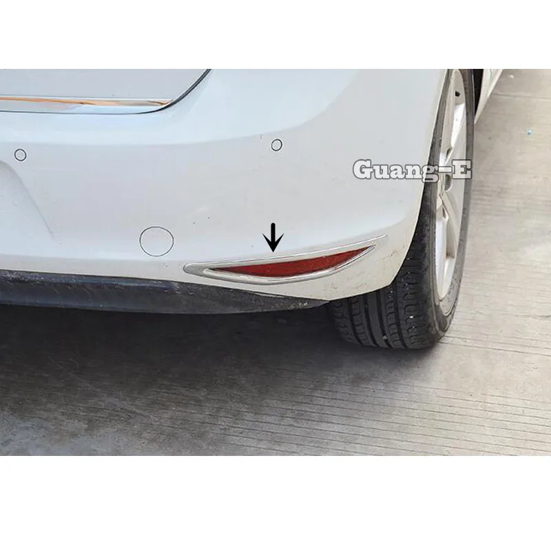 For VW Volkswagen Golf7 Golf 7 2014 2015 2016 2017 Car Body ABS Chrome Trim Back Tail Rear Fog Light Hoods Lamp Frame Stick 2pcs |