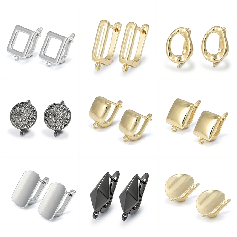 1 paar Gold/Silber Farbe Ohrring Haken Finden Zubehör Für Handarbeiten Frau Ohrringe Handgemachte Hochzeit Schmuck Machen Supplie