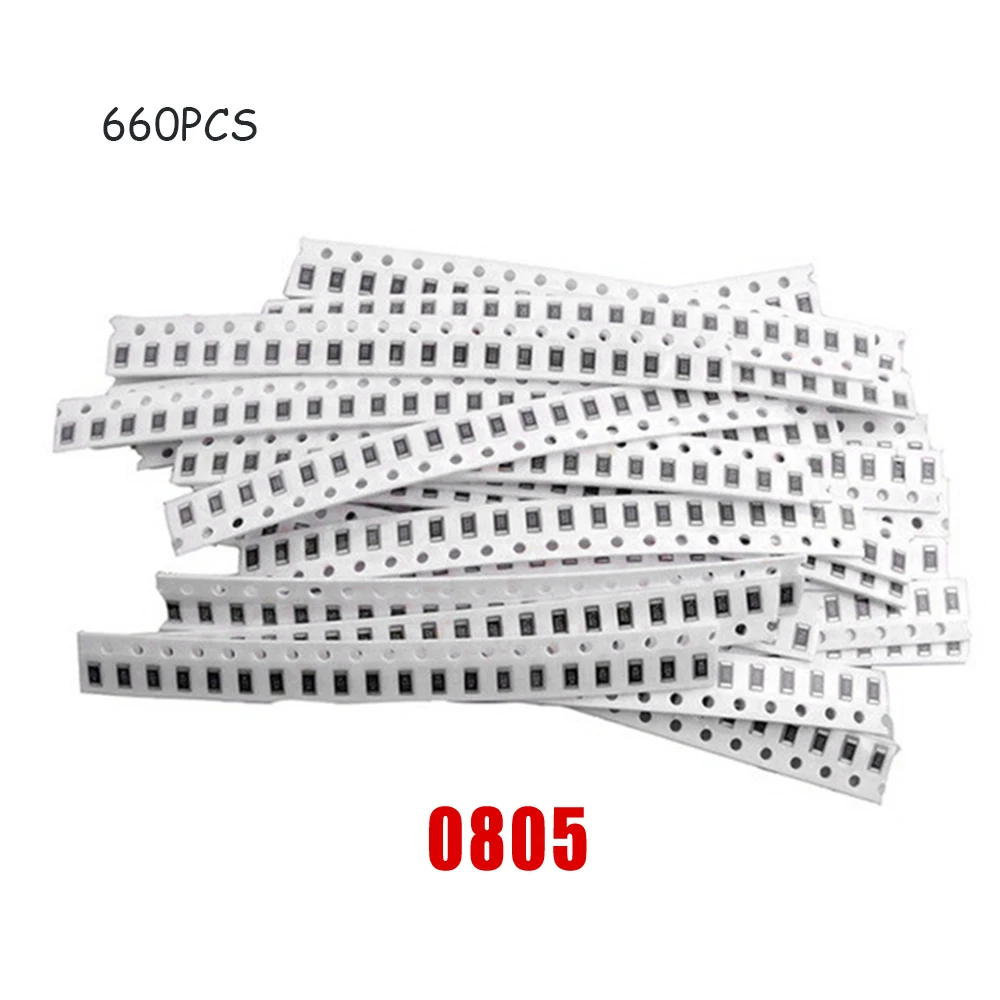 660 шт. 33 значения 1206 0805 0603 SMD Резистор Комплект 1ohm-1M Ом 1% комплект образцов A/D