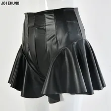 Joiekuno FD8042 Высокая уличная мода плиссированные юбки для женщин Высокая талия пикантные однотонные черные женские Вечерние