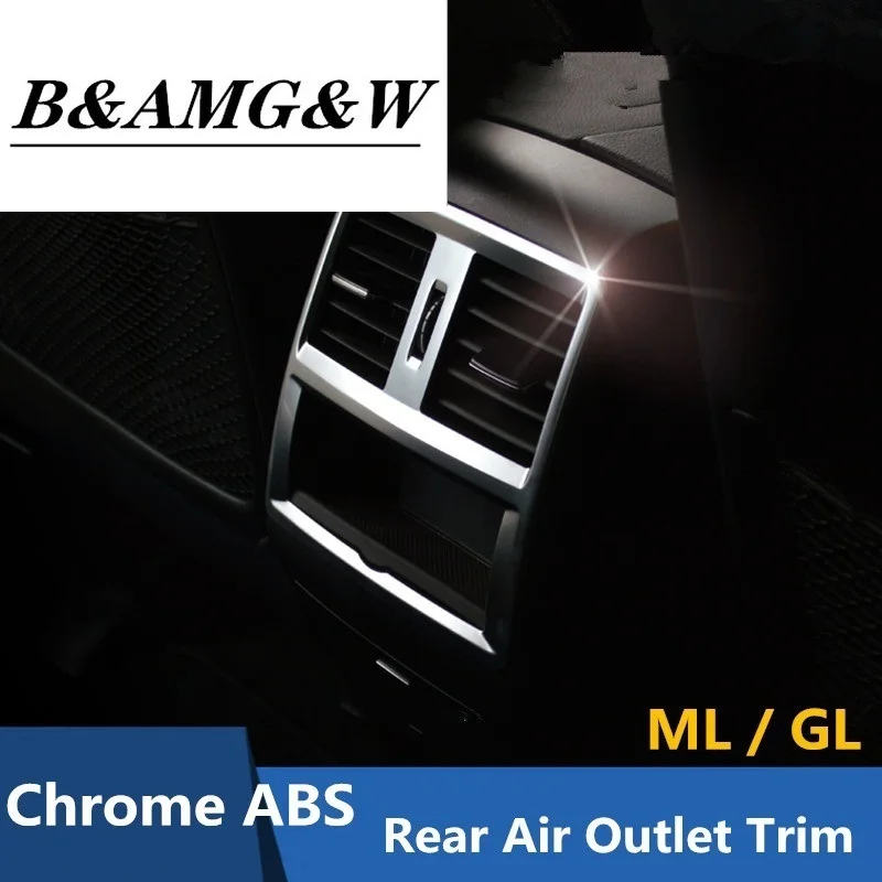 

THE DE chiAMG Rear Air Conditioning Outlet frame decoration cover trim for Mercedes Benz ML GL X166 320 350 400 Chrome ABS