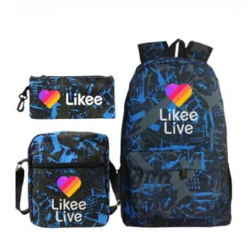 

Sac A Dos Likee Video App Mochila Feminina 3 PCS/set Mochila LIKEE Backpack School Bags for Teenage Girls Causal Bag Russia Type
