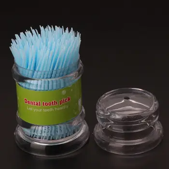 

200Pcs Plastic Dental Picks Oral Care Hygiene 2 Way Interdental Brush Tooth Pick