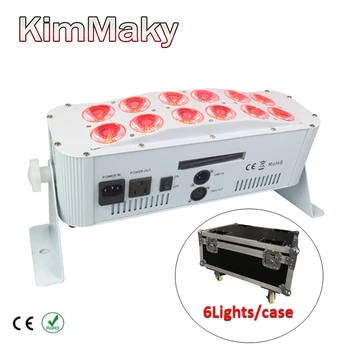 

6Lights / case New Bar Light 12X18W RGBWAUV Battery powered Wireless DMX Wireless Wall Washer
