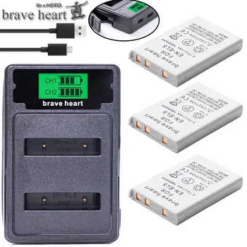 

bateria EN-EL5 ENEL5 En El5 Battery pack + dual charger For Nikon Camera Coolpix P80 P90 P100 P500 P510 P520 camera accessories