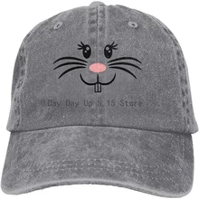 

Men's/Women's Easter Bunny Denim Jeanet Baseball Cap Adjustable Street Rapper Hat
