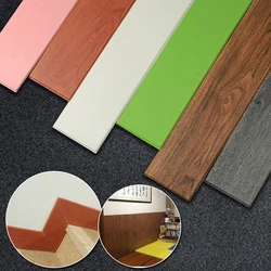 Self Adhesive Waterproof Line Stickers Living Room Corridor Skirting Line Tile Waist Line Wall Paste Wood Grain Stereo Skirting