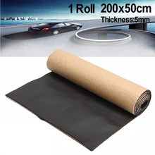 1 рулон, 200 см х 50 см, 5 мм, автомобильная звукоизоляция, омертвевающая, анти-шум, звукоизоляция, хлопок, тепло, закрытый, ячейка, пена, автомобильные аксессуары