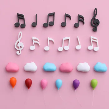 

6pcs/Set Fridge Magnets Creative Musical Notes Magnet Refrigerator Message Sticker Home Decor Kitchen Accessory Educational Toy