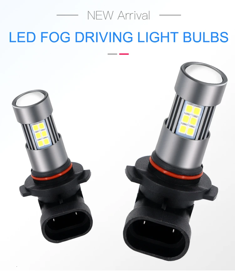 2 шт. H11 светодиодный HB3 9005 Автомобильный светодиодный H8 27smd туман светильник лампочка 2835SMD вождения авто ходовой огонь белый 10-30 в