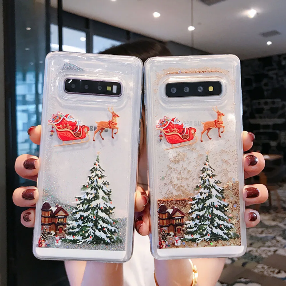 Чехол для телефона с жидким зыбучим песком Samsung Galaxy S8 S9 S10 Plus S7 Edge Note 8 9 10 Pro S10E