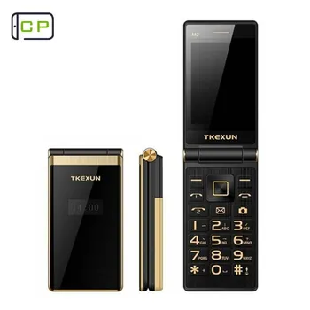 

TKEXUN M2 Flip Push-botton Mobile Phone 3.0" Screen Metal Body Senior Dual Sim Camera MP3 MP4 Touch Screen Luxury Cell Phone