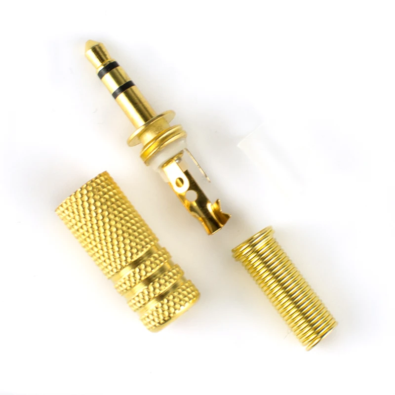 Hifi 5 개/몫 미니 3.5mm 스테레오 남성 헤드셋 잭 3 4 극 3.5mm 오디오 플러그 어댑터 커넥터 화이트 & 블랙