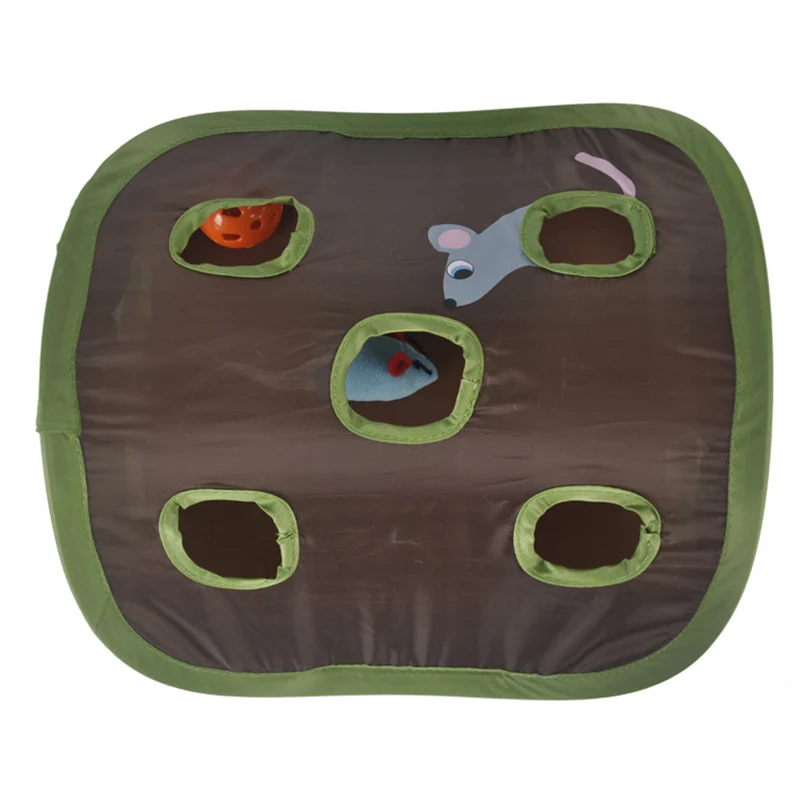 Игрушка для кошек, мышь, мышь, колокольчик, палатка с 9 отверстиями для обучения, забавная игра, развлекательная TB распродажа