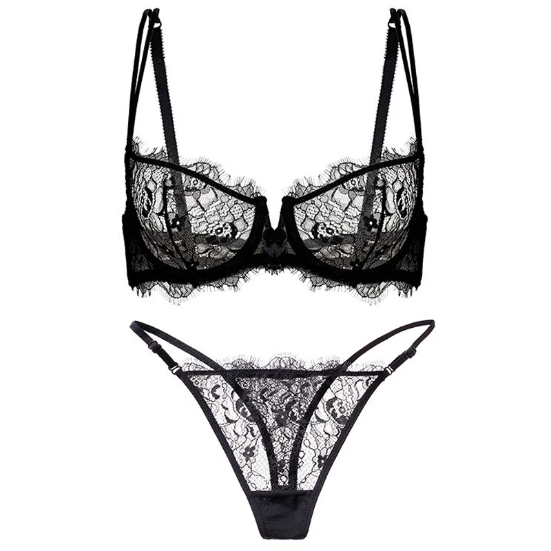 Бюстгальтер LILYMODA женский кружевной пикантный Бралетт с чашками пуш ап без