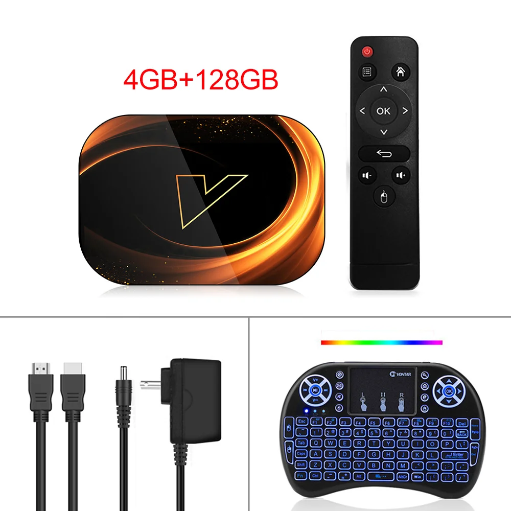 4G128G backlit i8 VONTAR X3 8K 4GB 128GB Android 9,0 tv Box Amlogic S905X3 1000M Dual Wifi 4K 60fps Google плеер Netflix Youtube медиаплеер - Цвет: 4G128G backlit i8