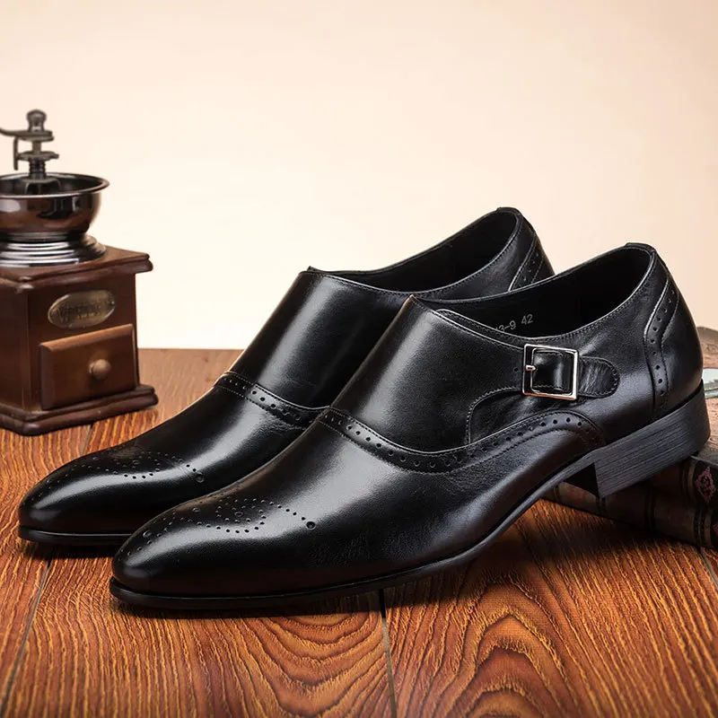 

MEN'S SHOES England Buckle Handmade Monks Monk Shoes Varved-Style Bullock 8-15 Days Casual Men's Hulk