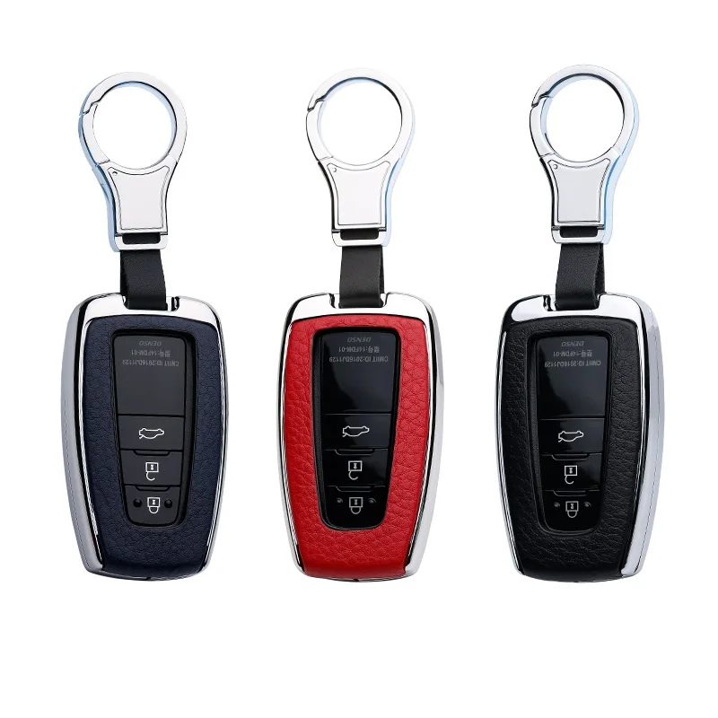 Автомобильный держатель для ключей из сплава и кожи с гальваническим покрытием