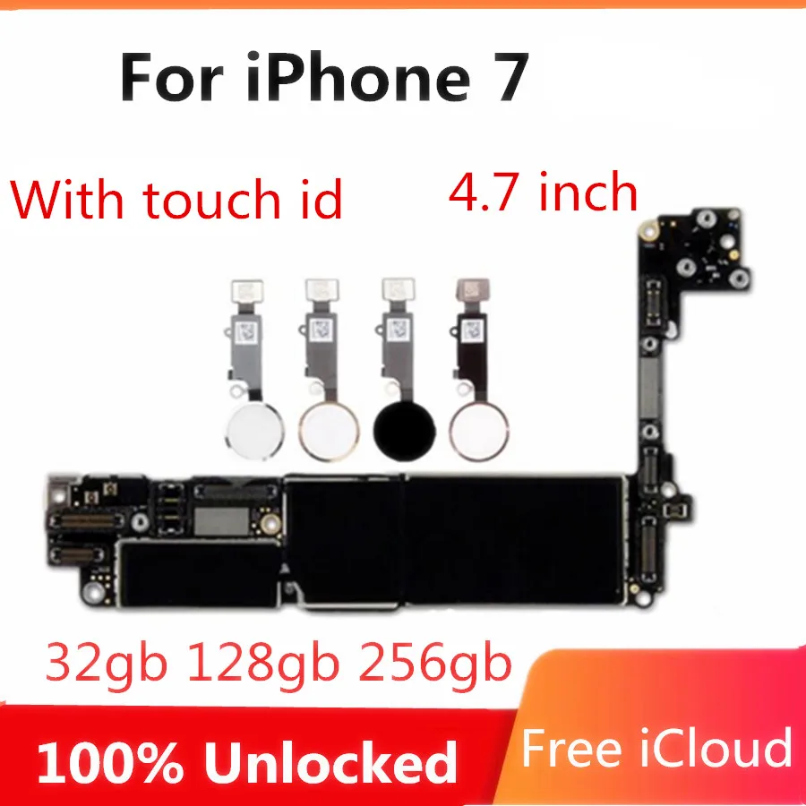 Очистите материнскую плату iCloud для iphone 7 с/без Touch ID. Разблокированная